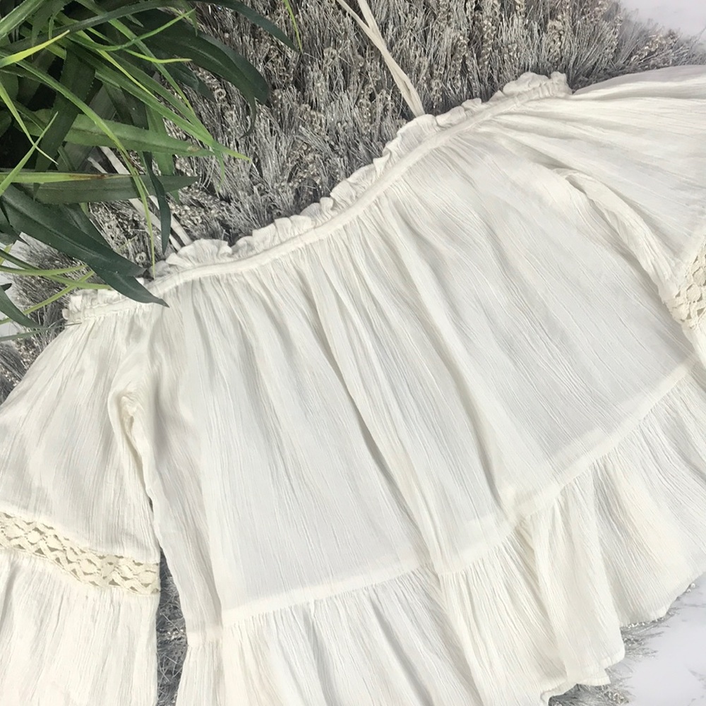 Zara | Off the Shoulder White Top - Picture 2 of 7